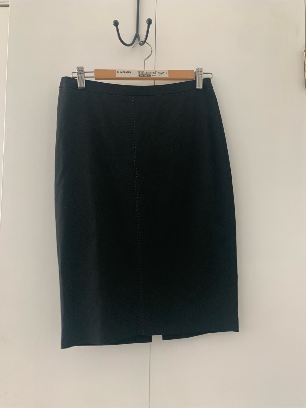 Zara Black Pencil Skirt with Center Seam